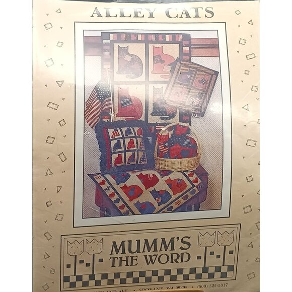 Alley Cats Quilt Pattern By Mumms The Word Vintage Sewing Craft Kit - Picture 1 of 2